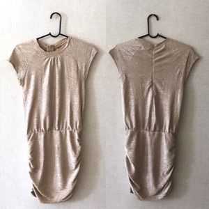 Nicole Miller Gold Textured Mini Dress